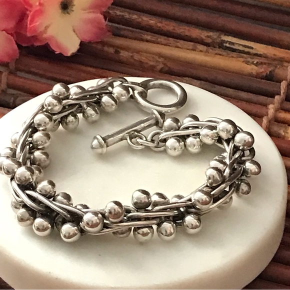Silpada Sterling Silver Bead Cha Cha Bracelet - Picture 2 of 5